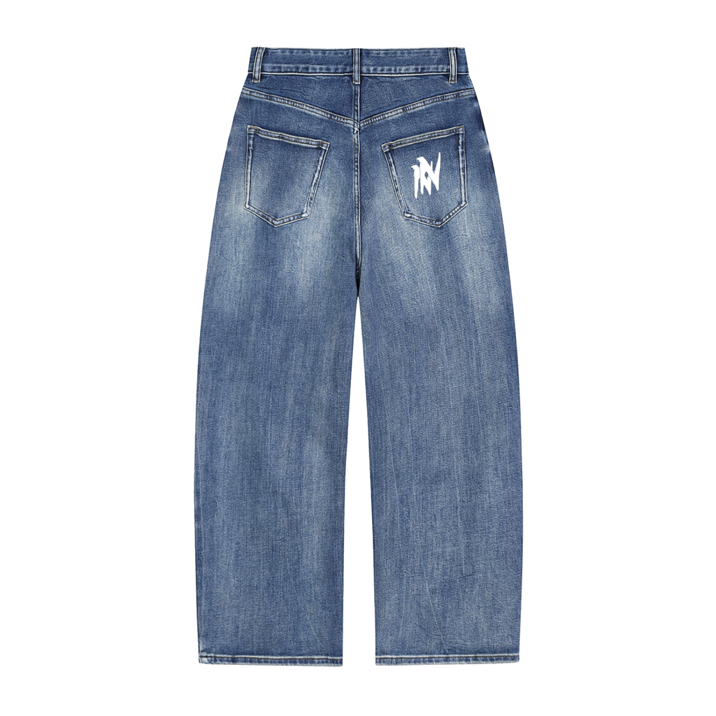 Navy Noir Sun Fade Heavyweight Denim Jeans