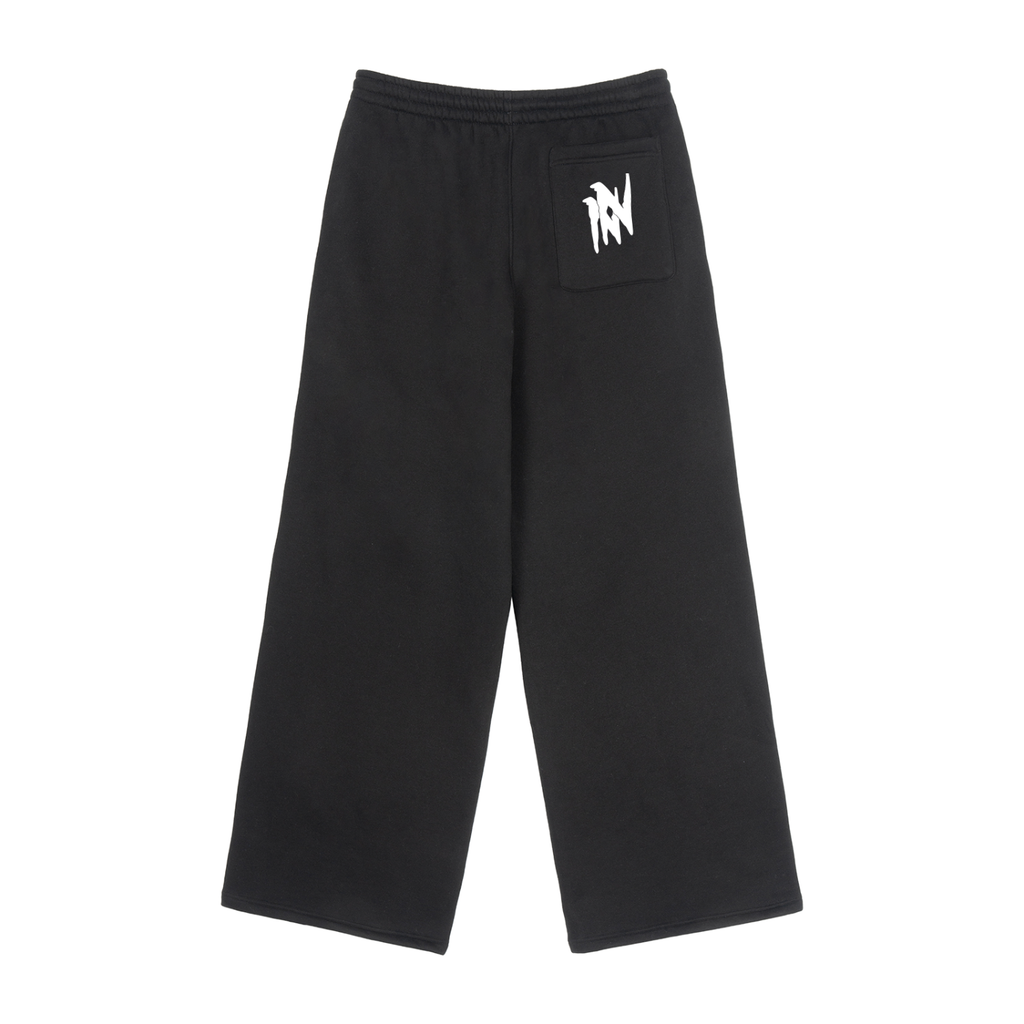 Navy Noir Fleece Drawstring Straight-Leg Sweatpants