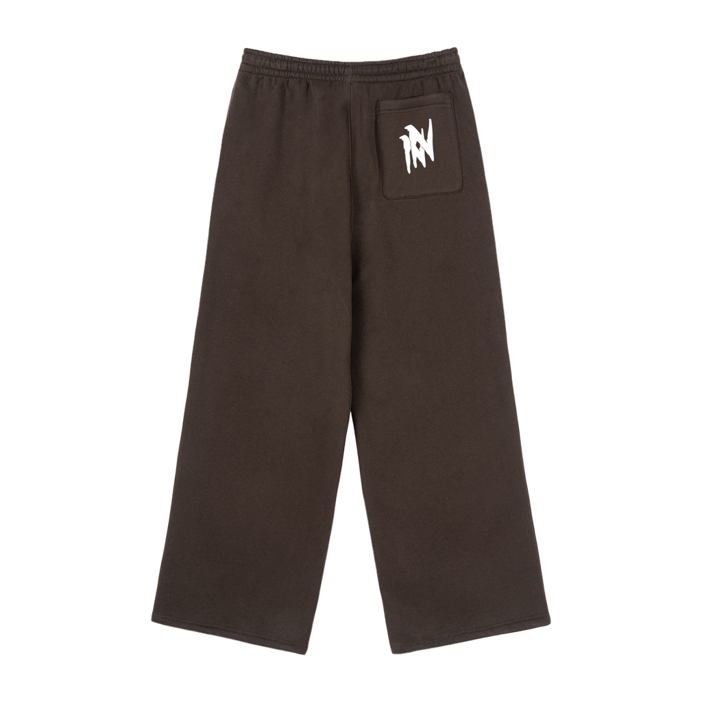 Navy Noir Fleece Drawstring Straight-Leg Sweatpants