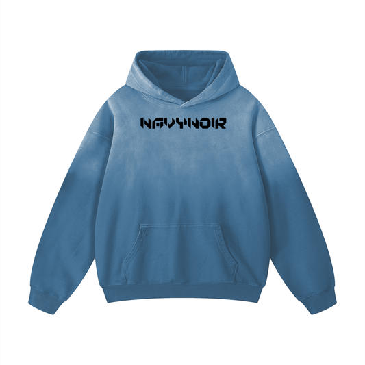 Navy noir Heavyweight Sunfade Oversized Hoodie