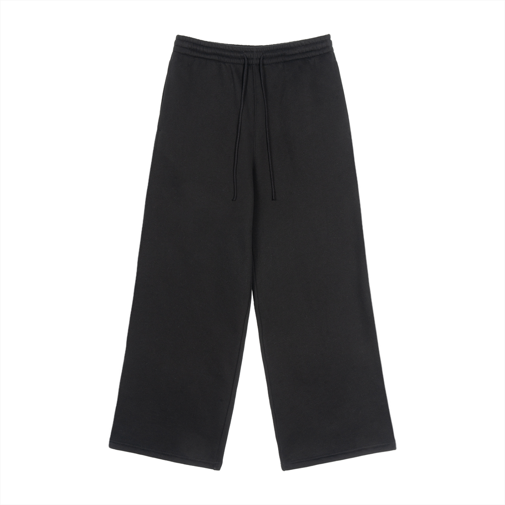 Navy Noir Fleece Drawstring Straight-Leg Sweatpants