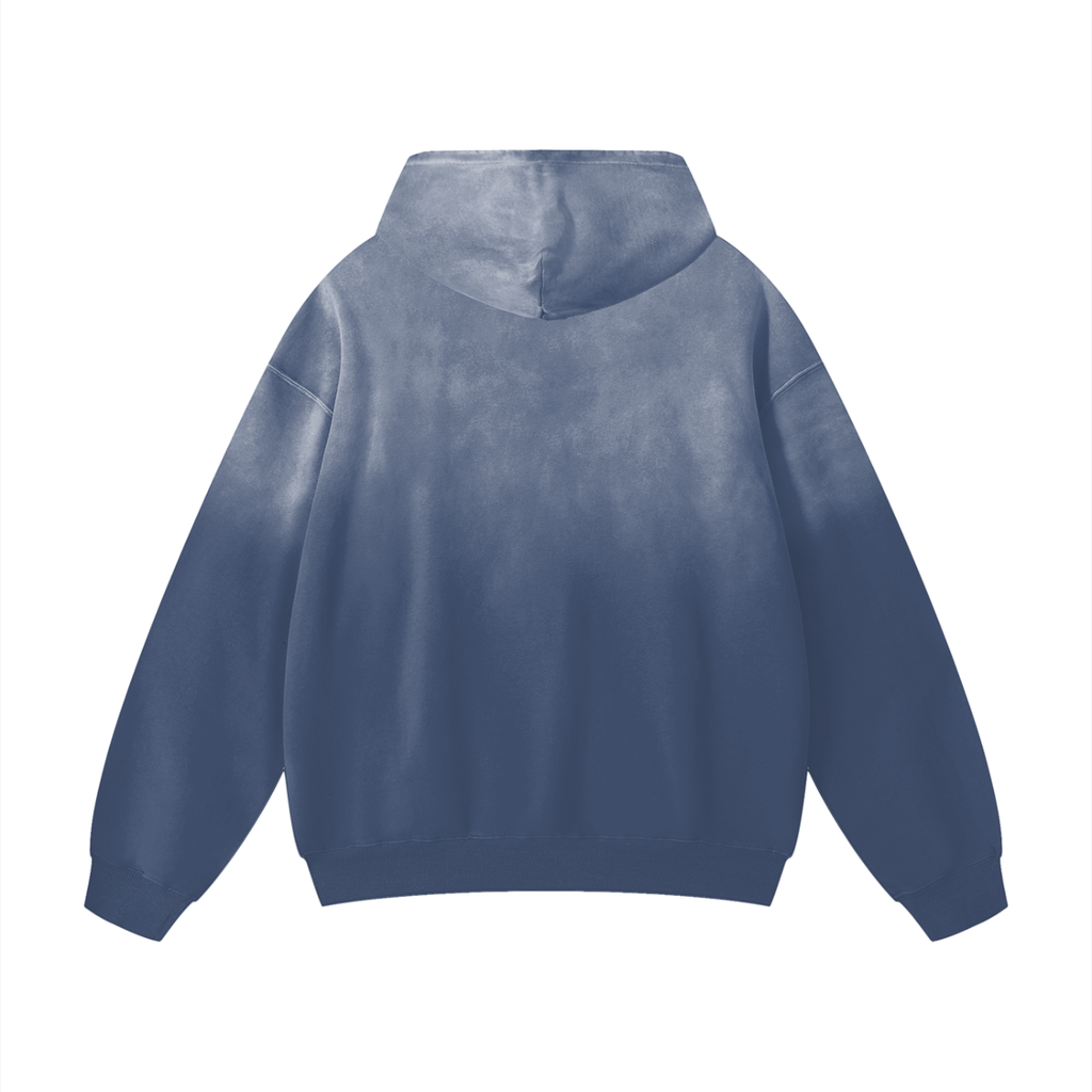 Navy Noir Heavyweight Sunfade Oversized Hoodie