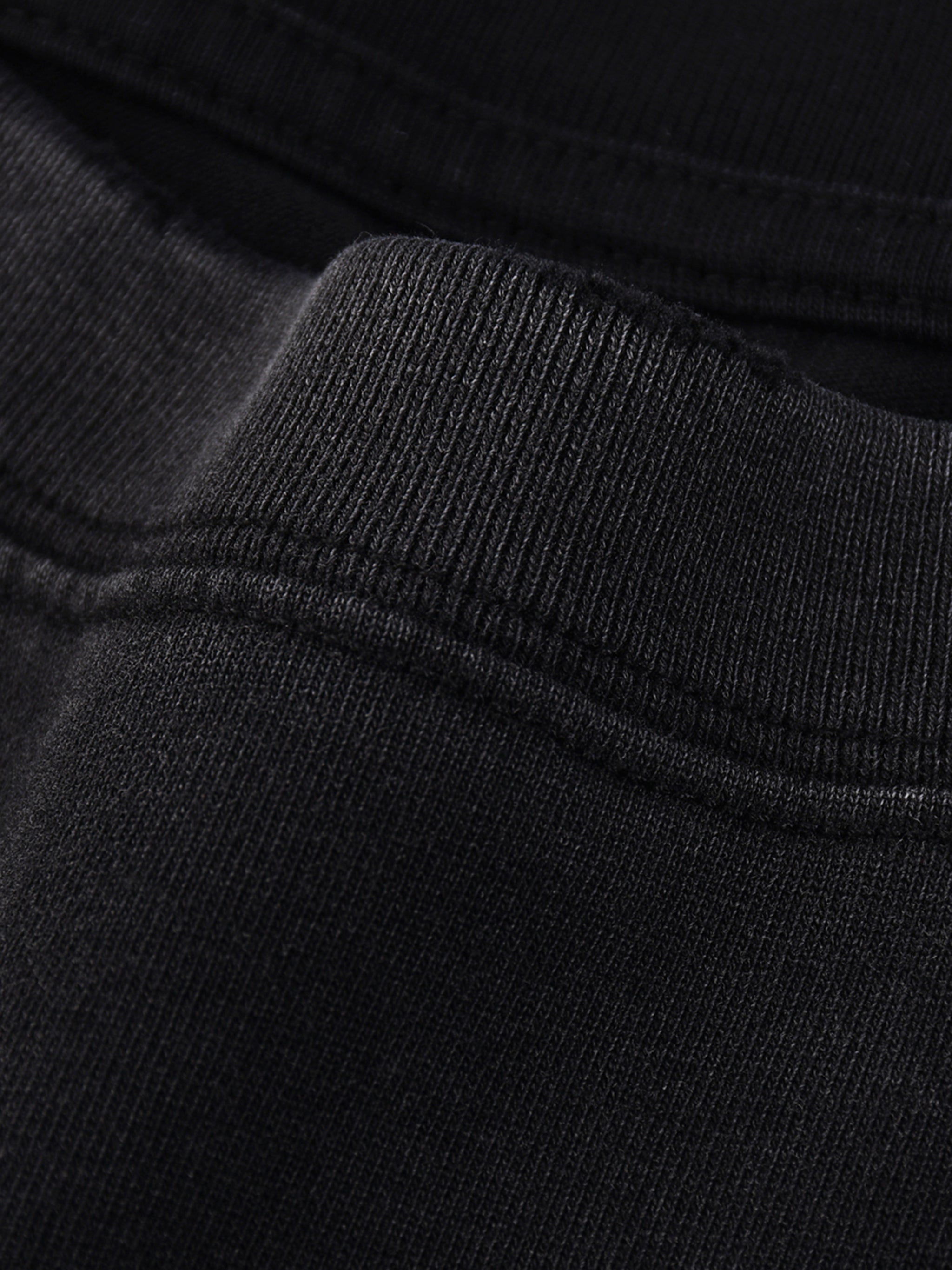 Navy Noir Snow Wash Raw Edge Cotton T-Shirt