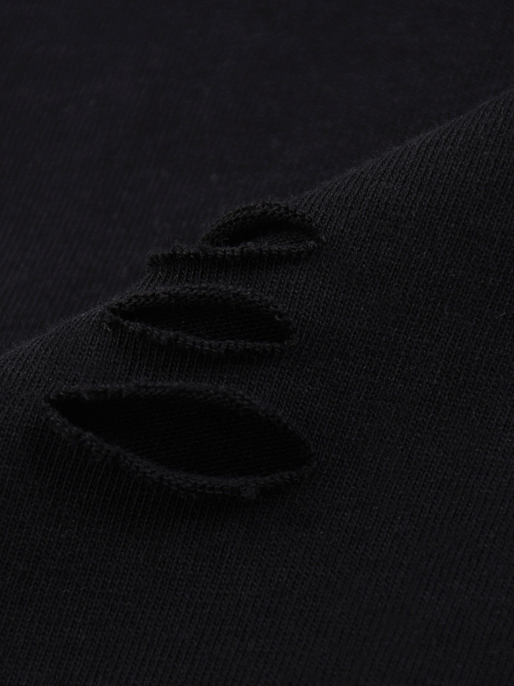 Navy Noir Snow Wash Raw Edge Cotton T-Shirt