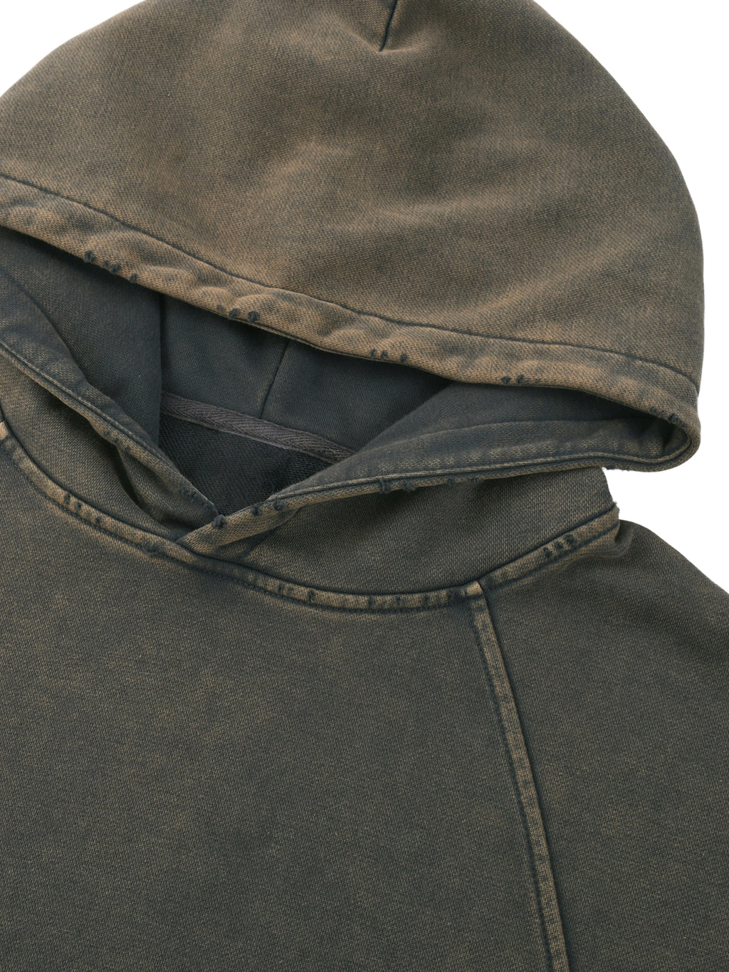 Navy noir Vintage Washed Frayed-Hem Hoodie
