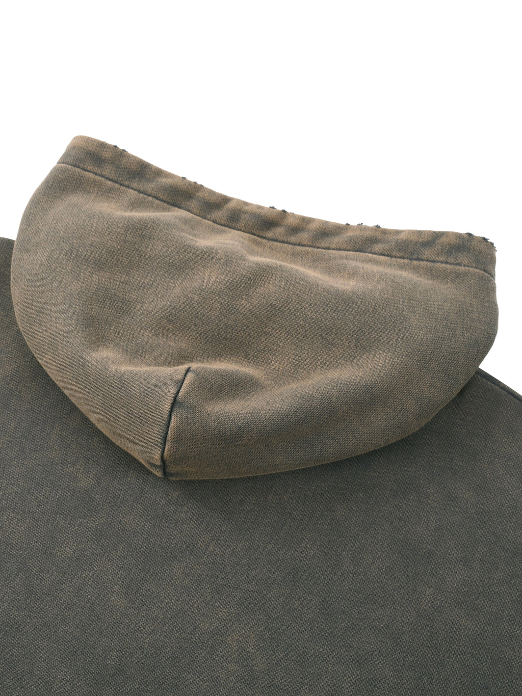 Navy noir Vintage Washed Frayed-Hem Hoodie
