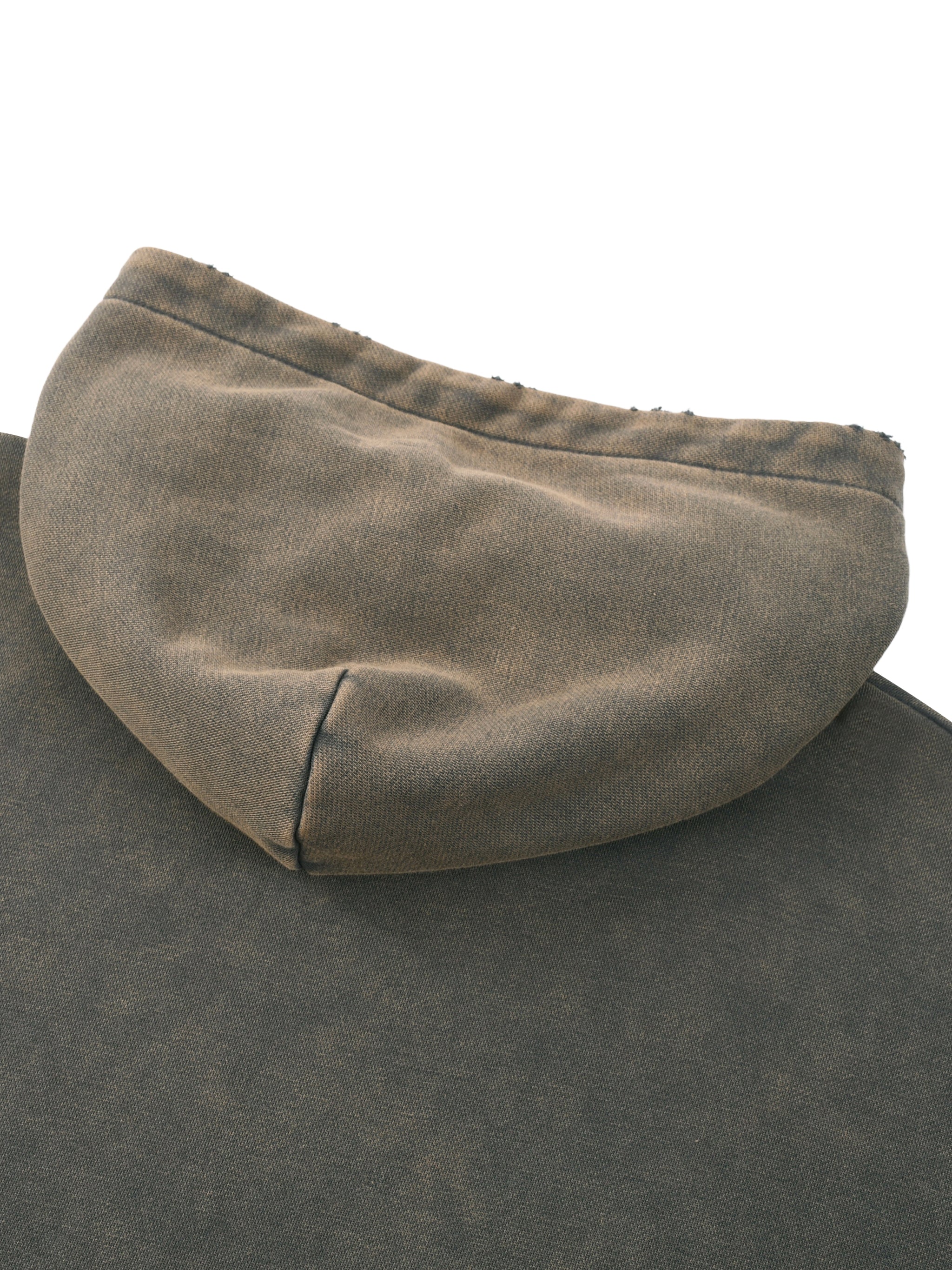 Navy noir Vintage Washed Frayed-Hem Hoodie