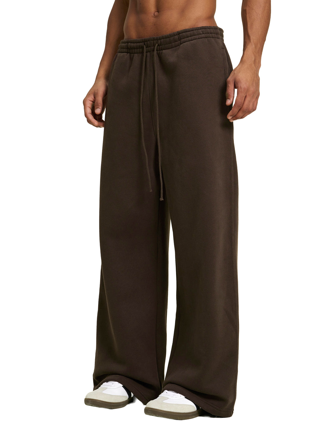 Navy Noir Fleece Drawstring Straight-Leg Sweatpants