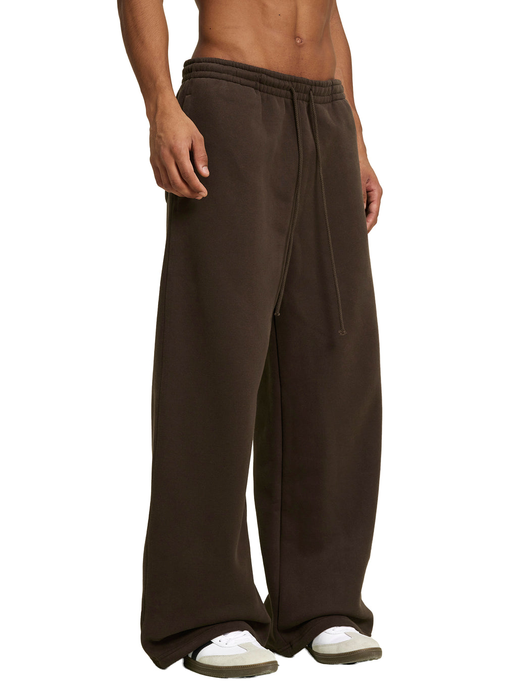 Navy Noir Fleece Drawstring Straight-Leg Sweatpants