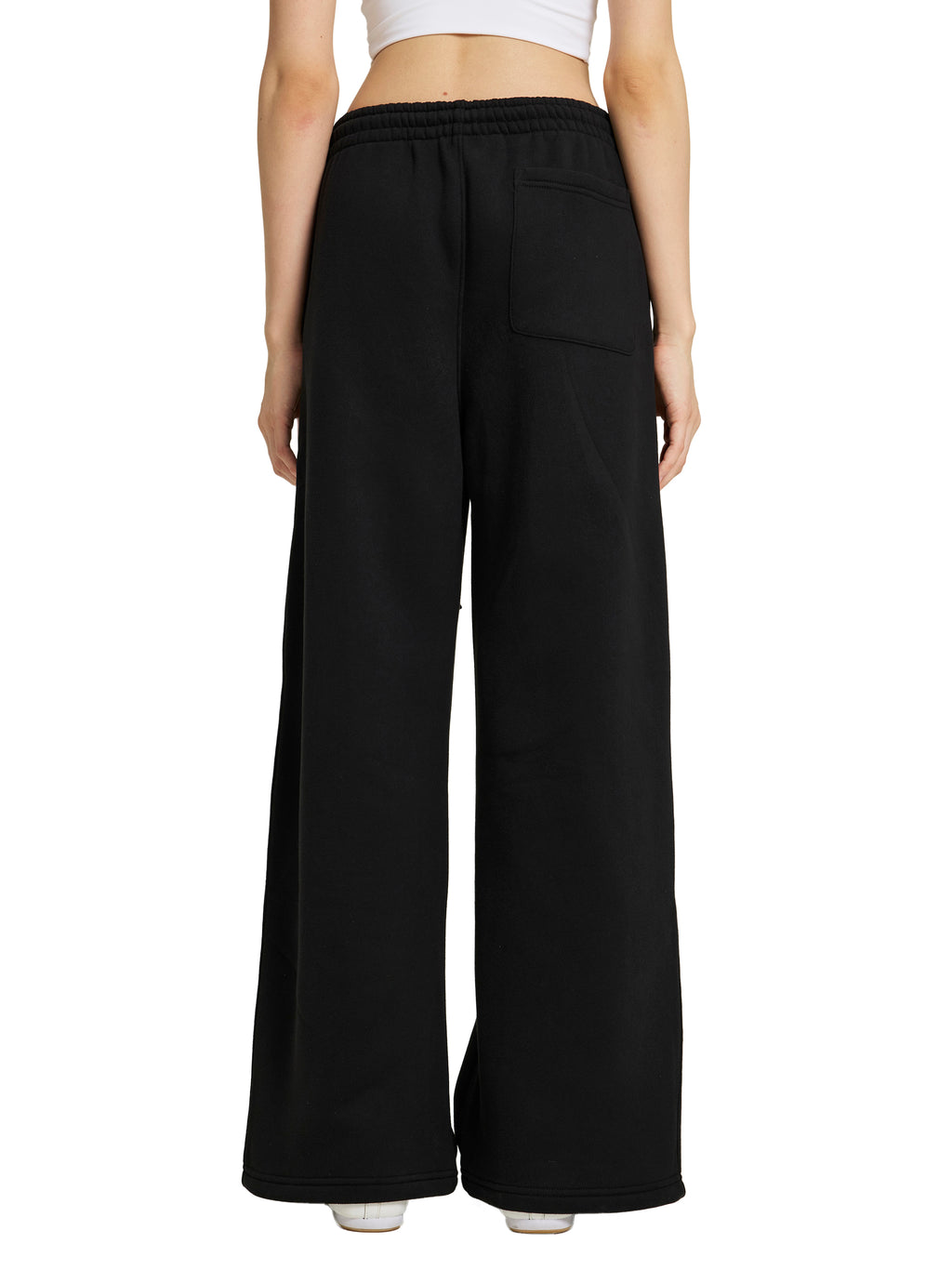 Navy Noir Fleece Drawstring Straight-Leg Sweatpants