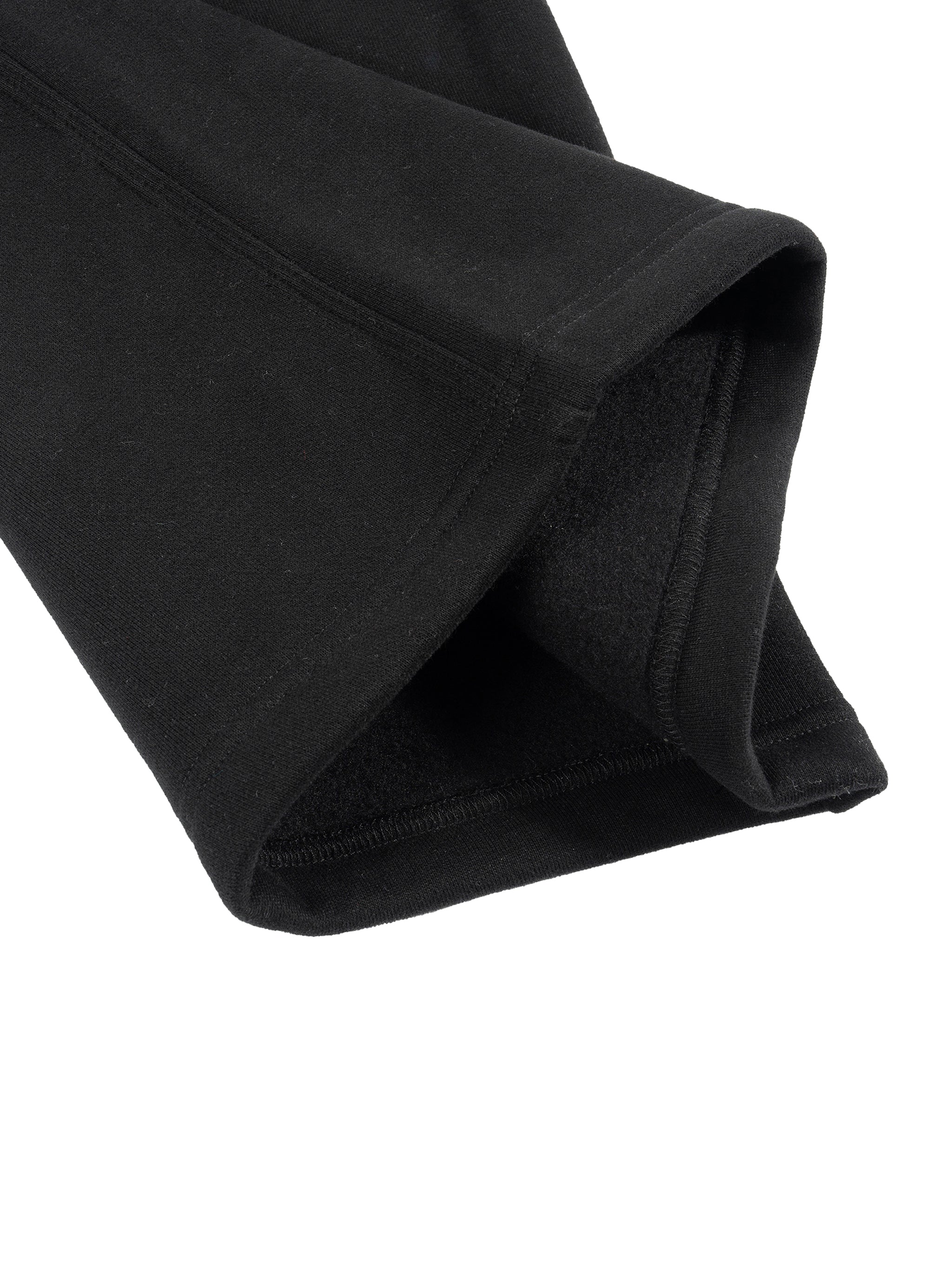 Navy Noir Fleece Drawstring Straight-Leg Sweatpants