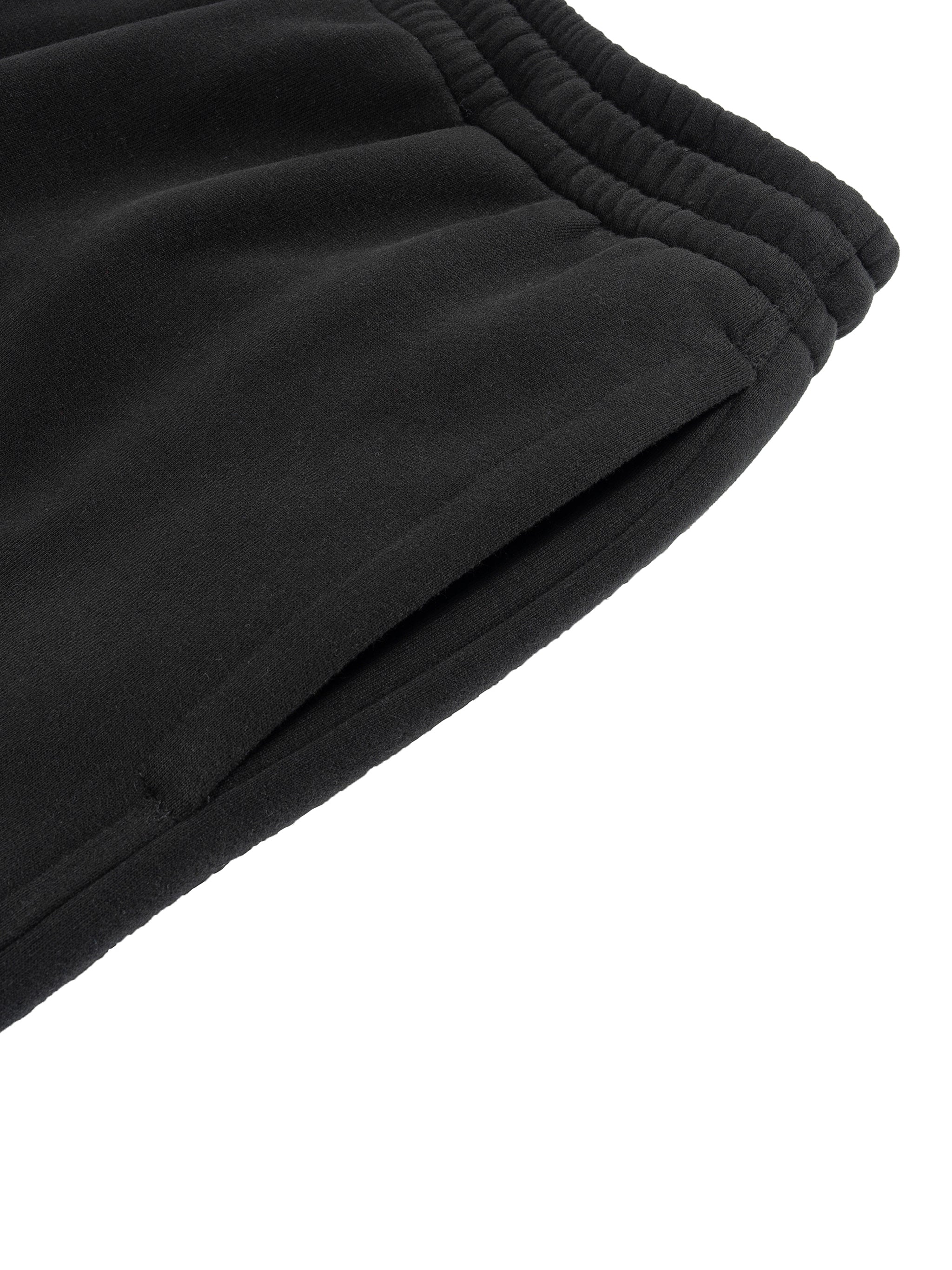 Navy Noir Fleece Drawstring Straight-Leg Sweatpants